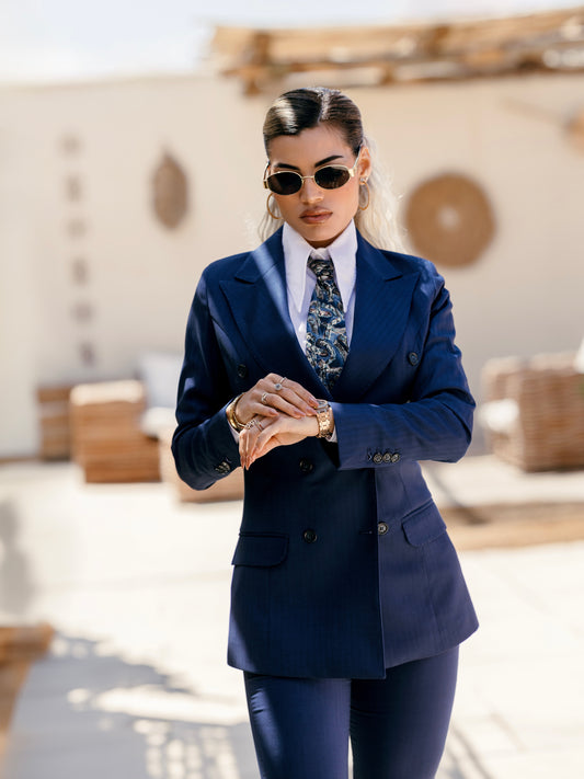 Giacca doppiopetto zaffiro