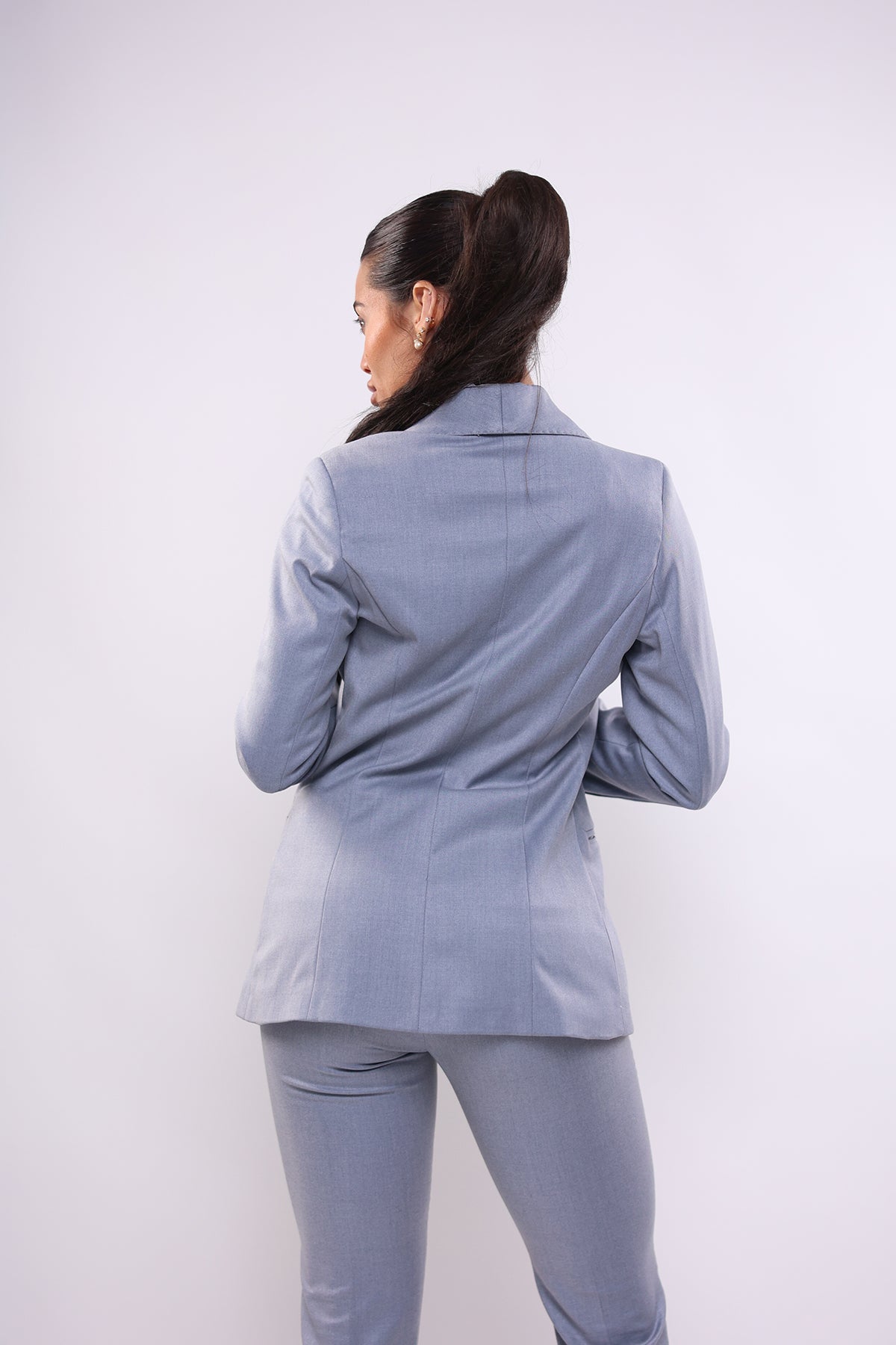 Pantalone azzurro polvere a sigaro