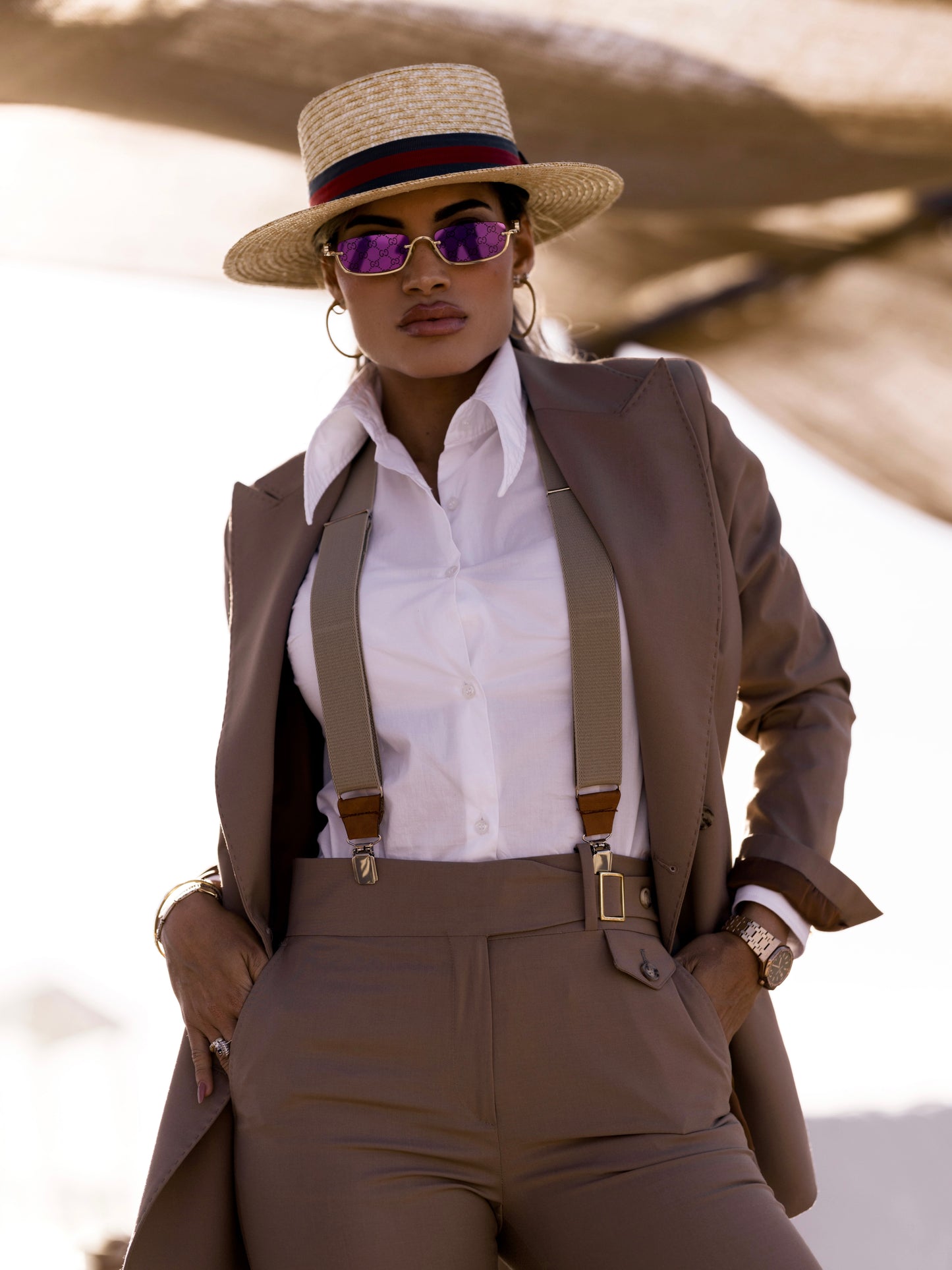 Giacca doppiopetto Tortora