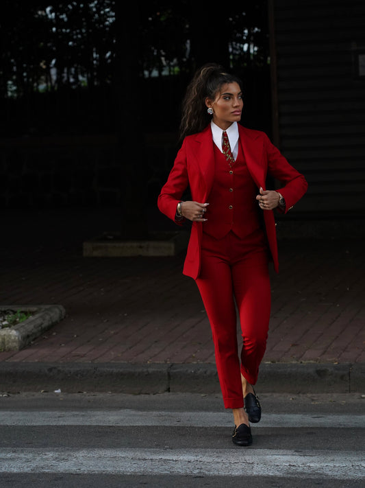 Pantalone rosso a sigaro