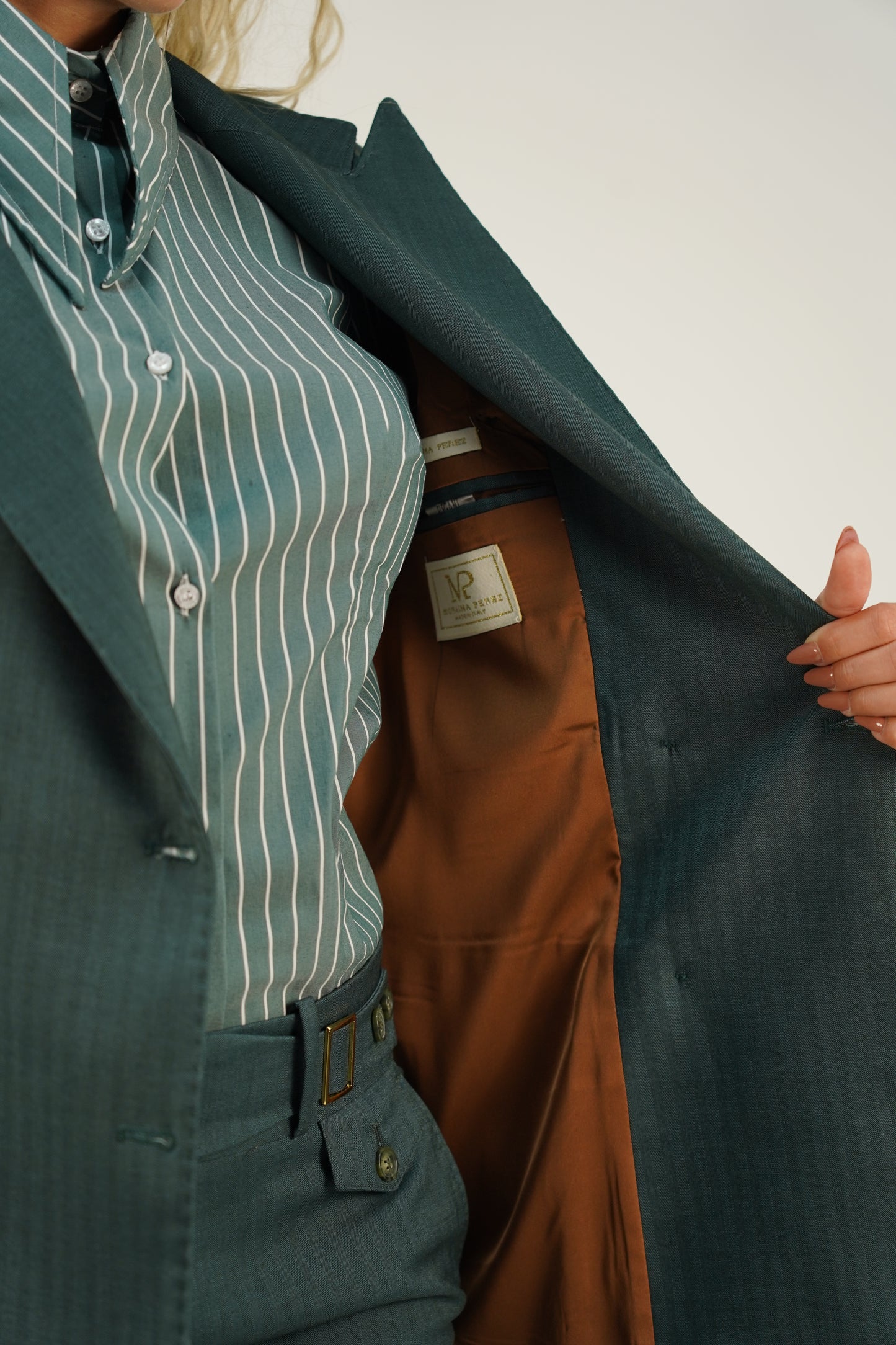 Giacca doppiopetto smeraldo