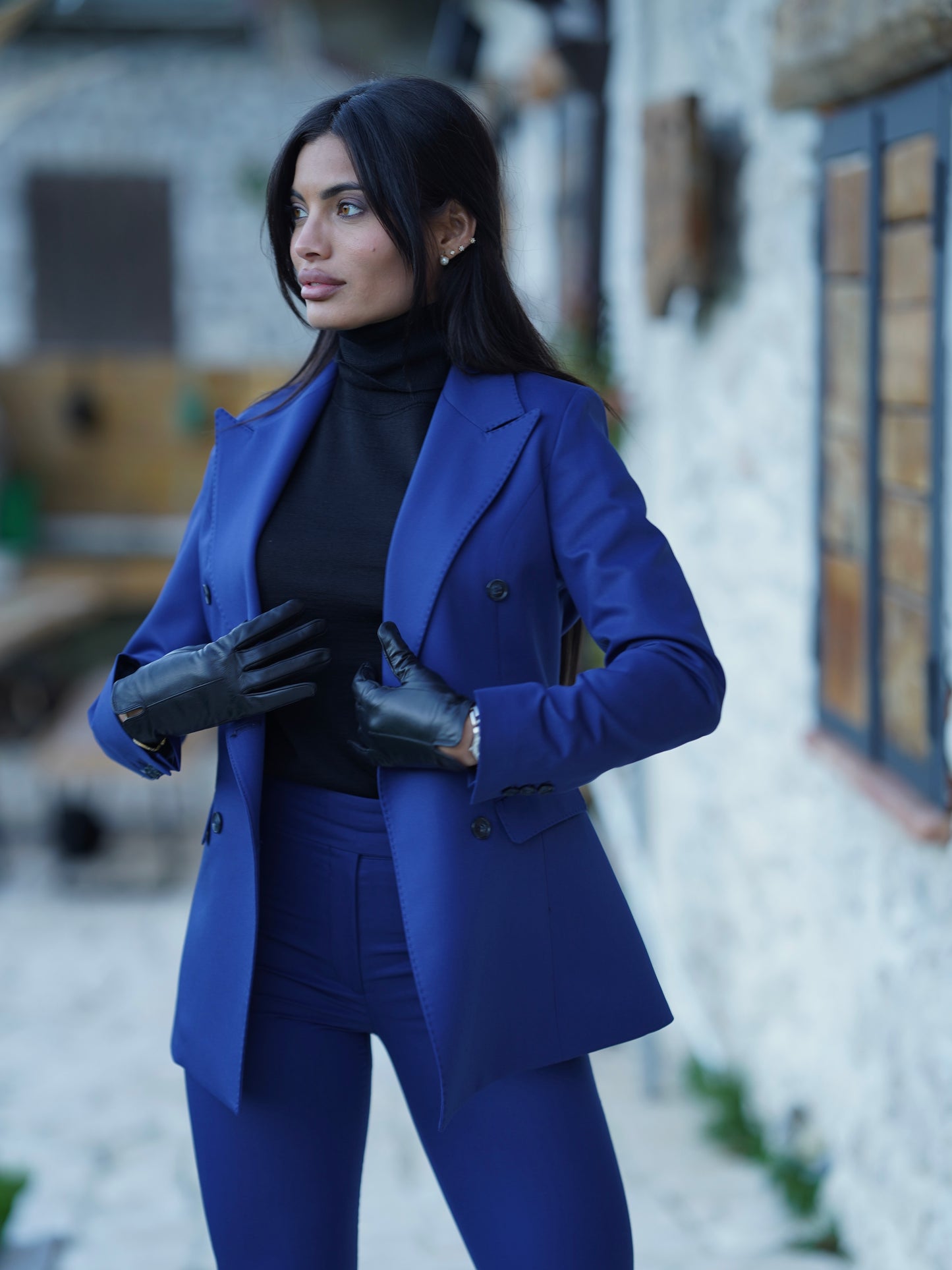 Giacca azzurro oltremare doppiopetto