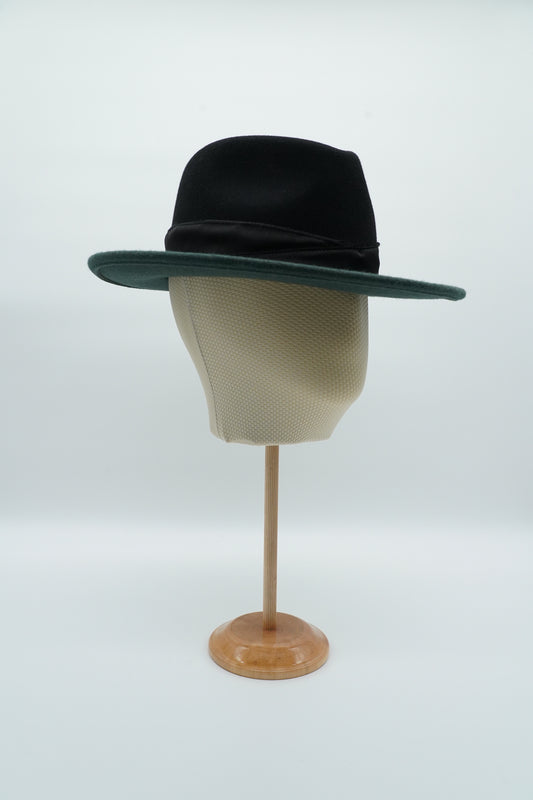 Cappello Texas Nero /verde in feltro