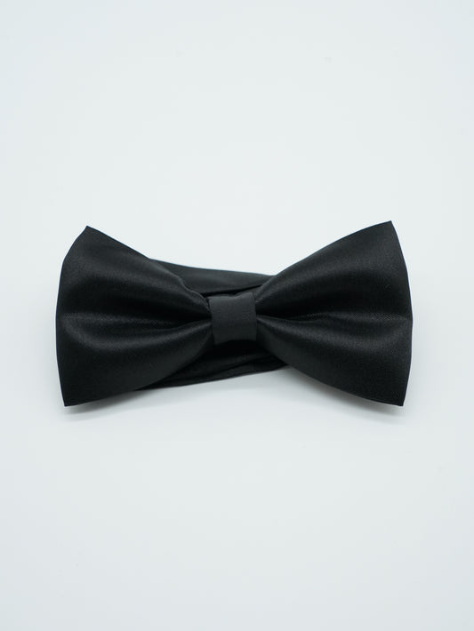 Papillon modello fiocco in raso nero