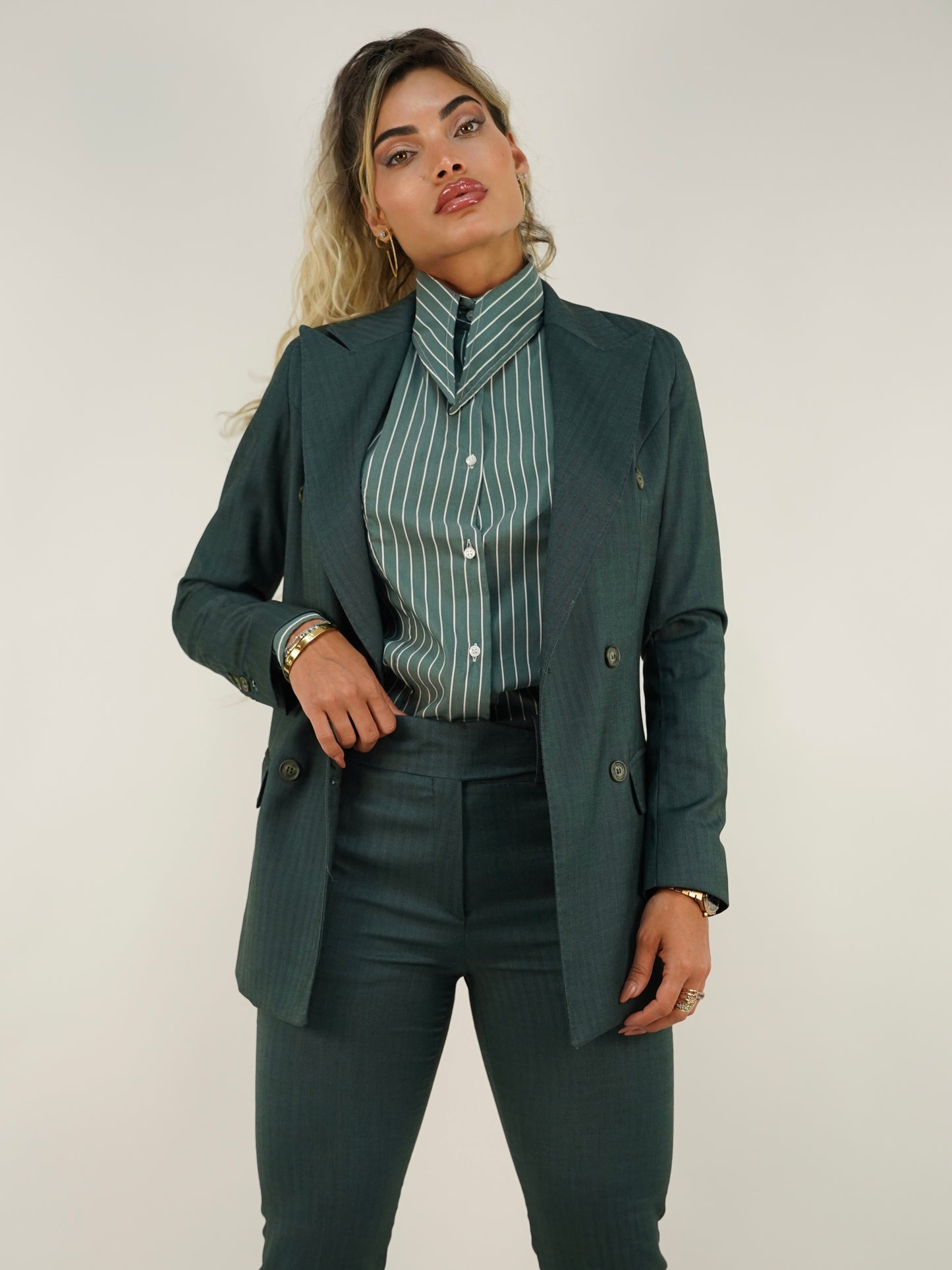 Giacca doppiopetto smeraldo