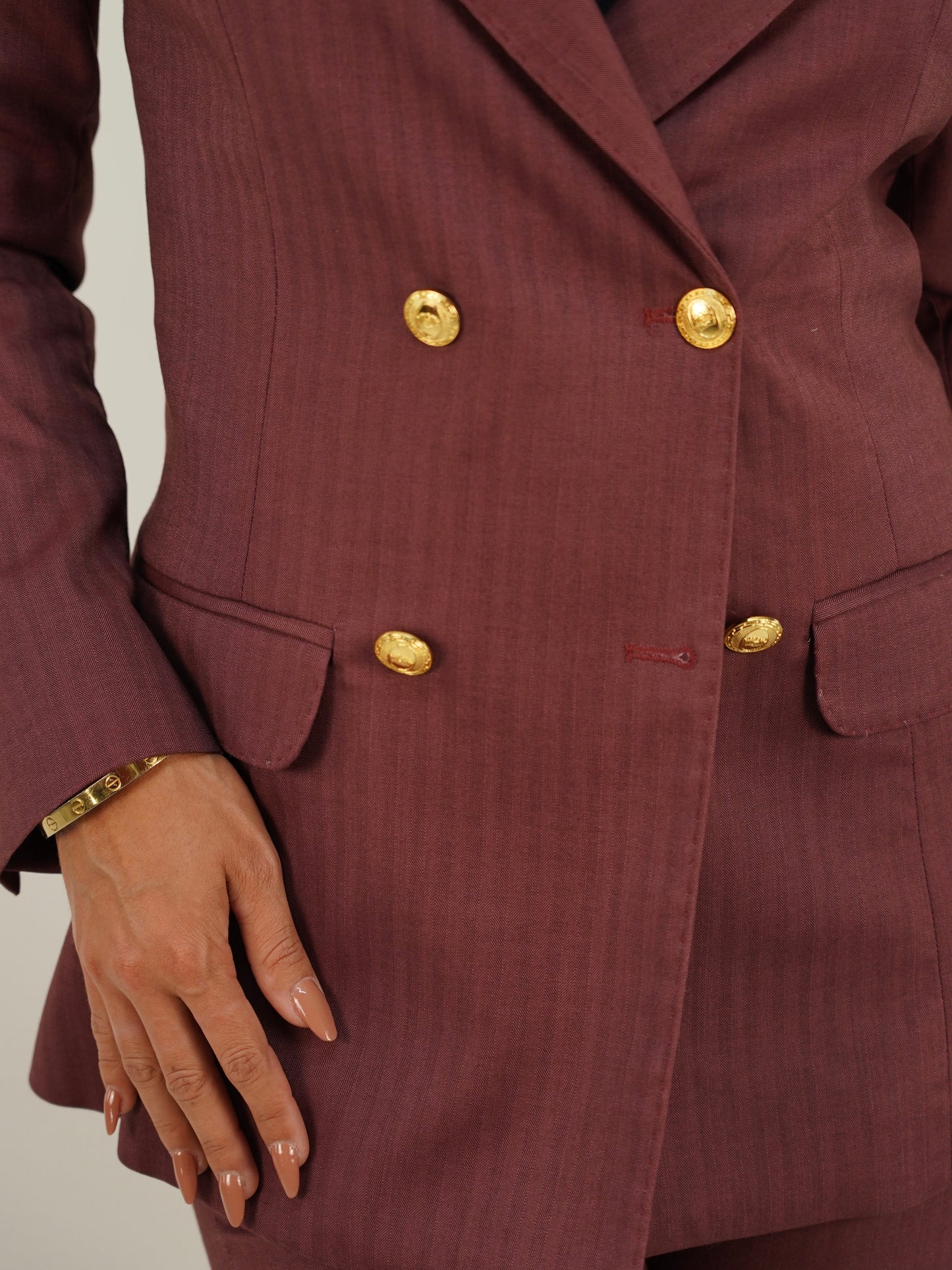 Giacca doppiopetto rubino