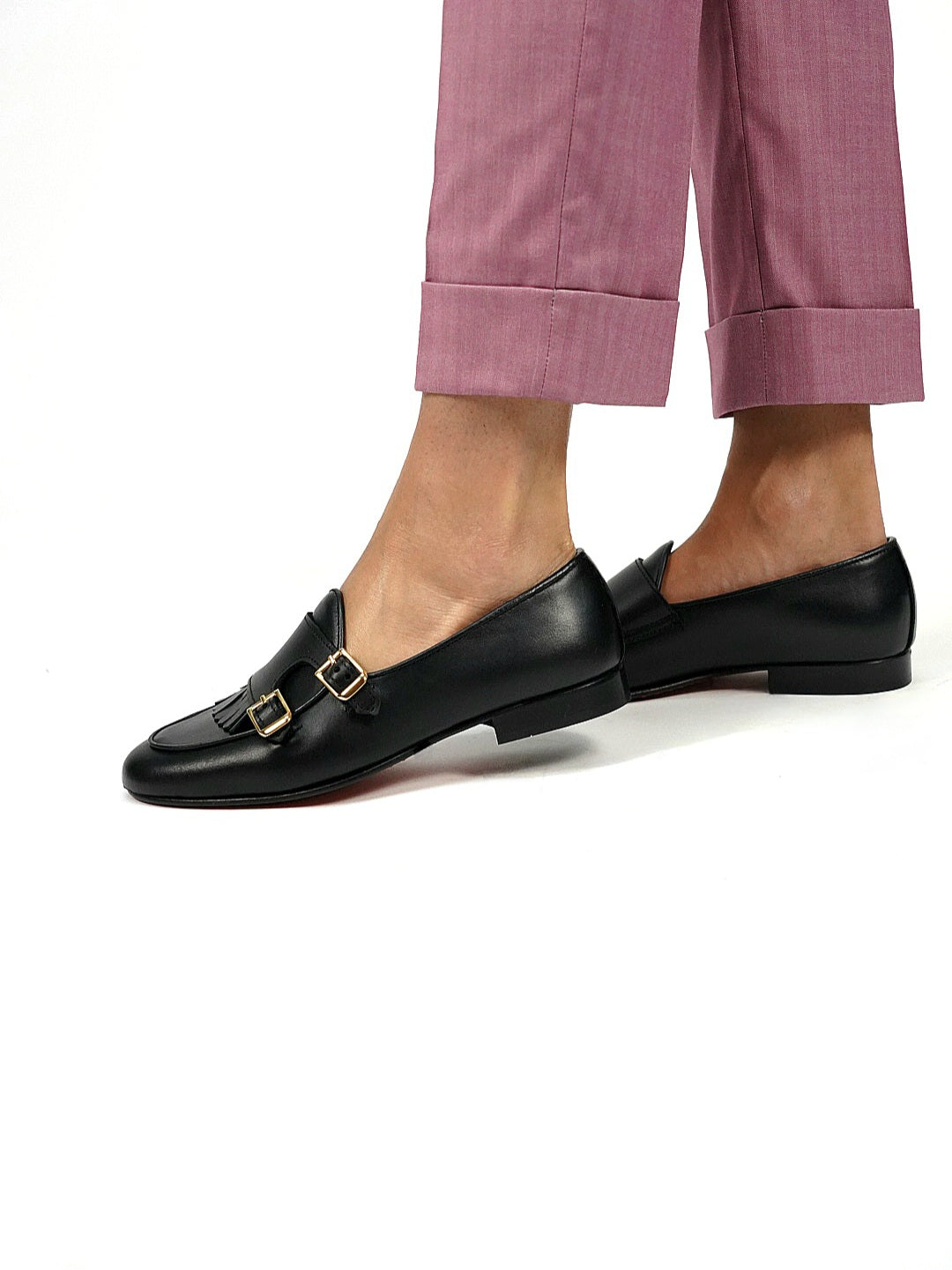 Mocassino in pelle di vitello con suola in cuoio