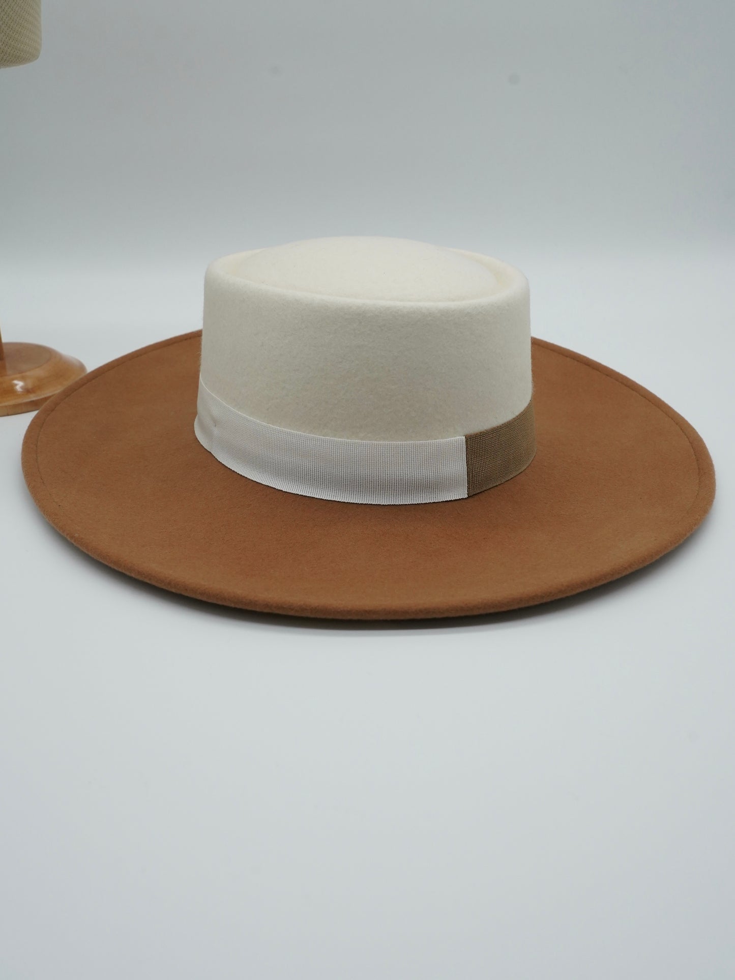 Cappello a cilindro Alce/Panna in feltro