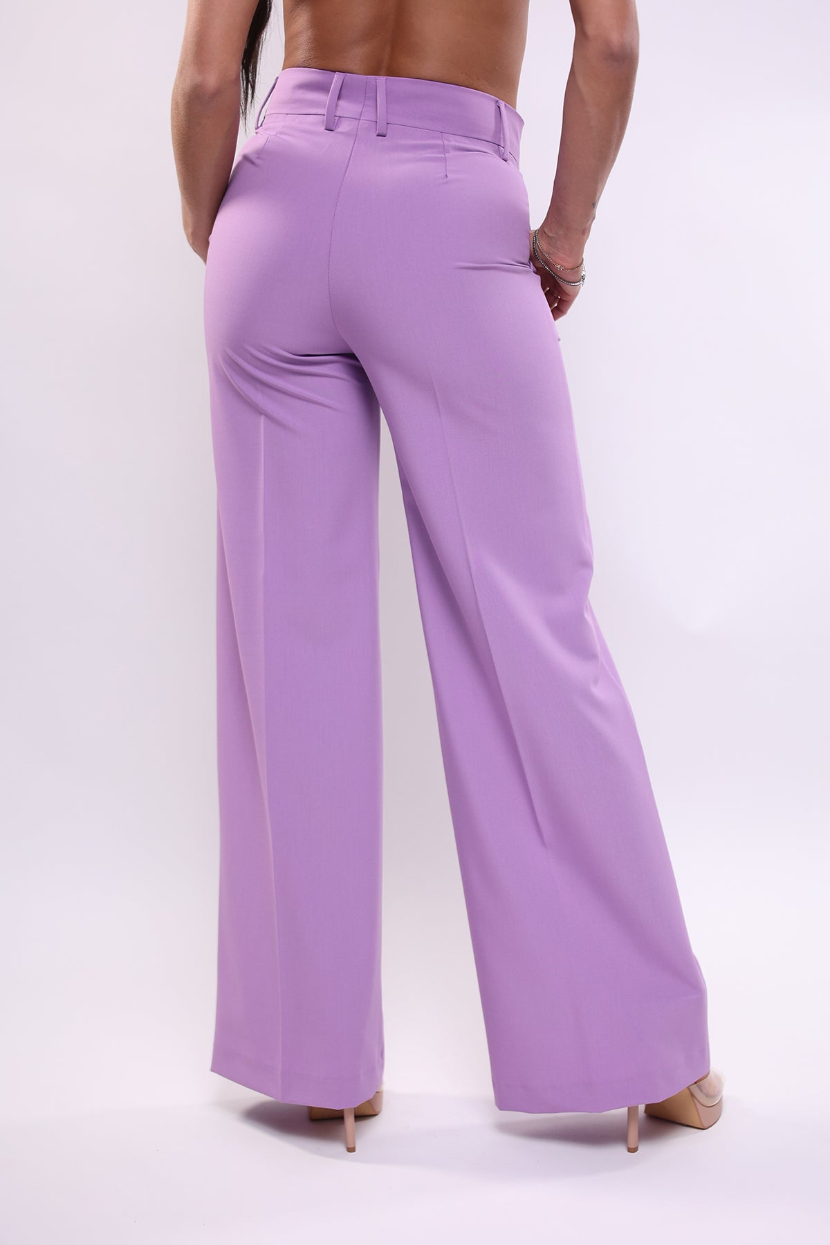 Pantalone a palazzo lilla